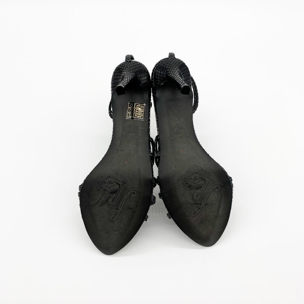 FREE PEOPLE Patent Python Print Strappy Sandals - Picture 10 of 10